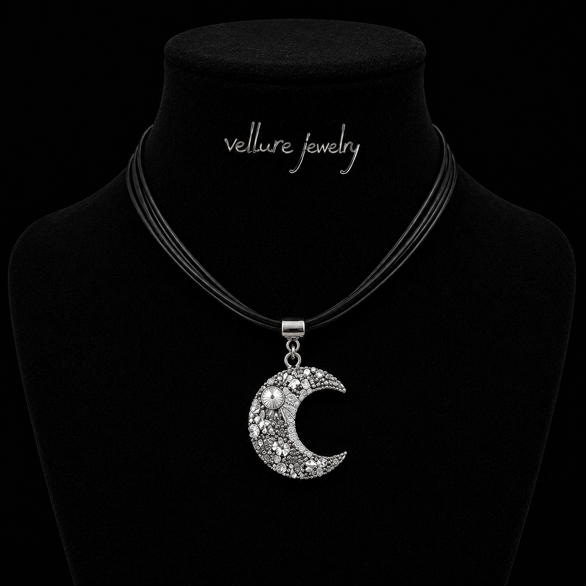 Moonlit Noir Pendant Necklace