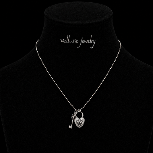 Vintage Key Heart Necklace