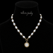 Antique Coin Pearl Necklace