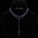 Blue Crystal Cross Necklace