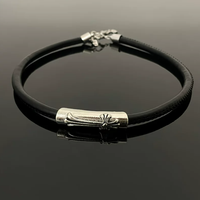 Aged Cross Leather Choker
