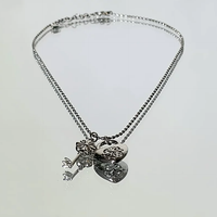 Vintage Key Heart Necklace