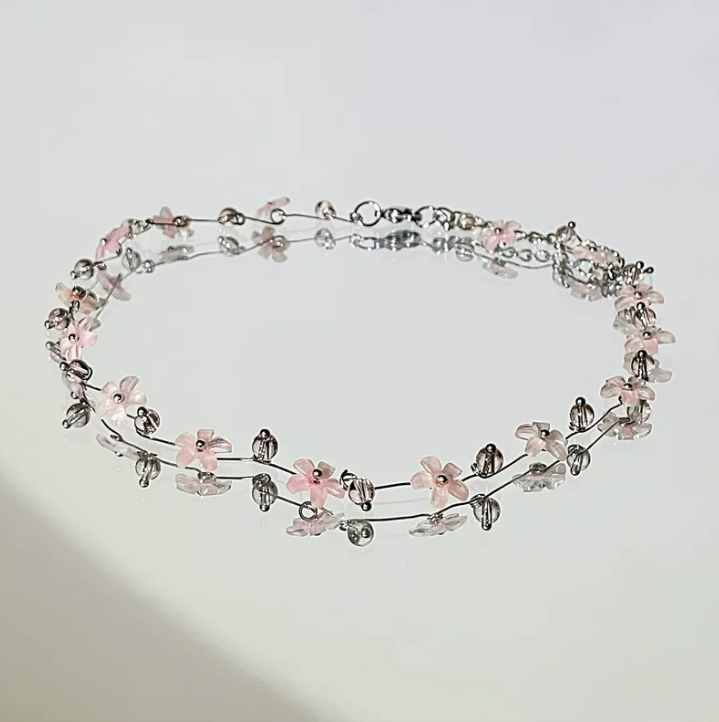 Blush Bloom Charm Necklace