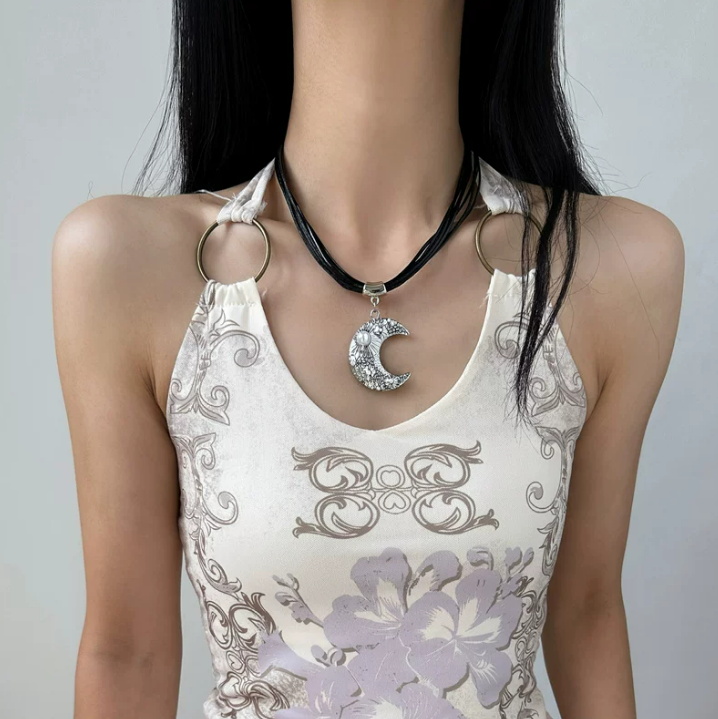 Moonlit Noir Pendant Necklace