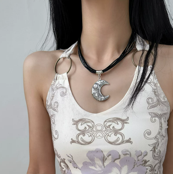 Moonlit Noir Pendant Necklace