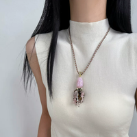 Rosalie Crystal Tassel Necklace